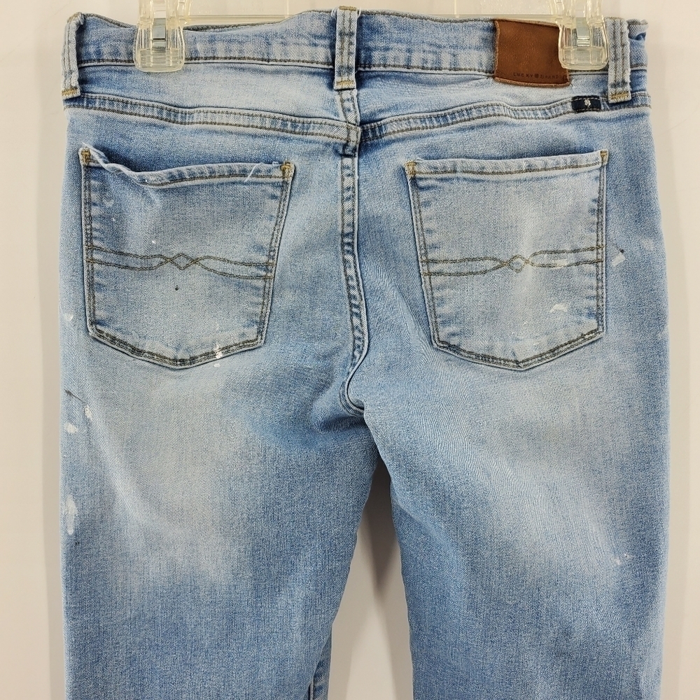 Lucky Brand light wash destroyed paint splatter jeans 6/28 - Picture 14 of 16